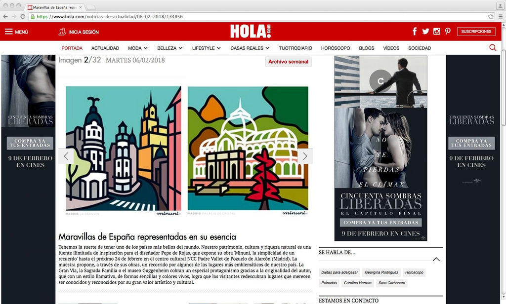 Minuni Pozuelo Exhibition at the ¡HOLA!