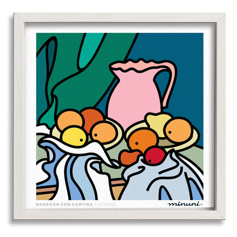 Lámina bodegón de Cezanne