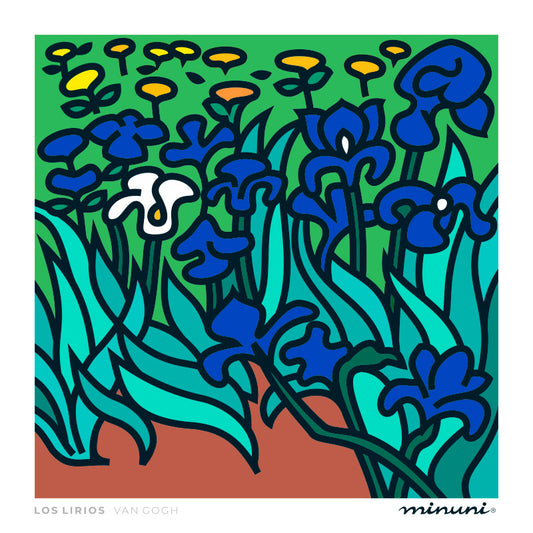 Lámina Los Lirios de Van Gogh