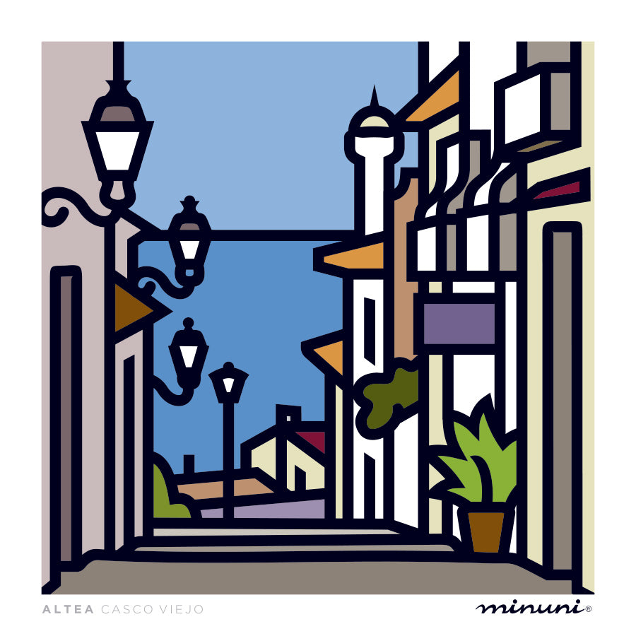 Lámina artística inspirada en Altea