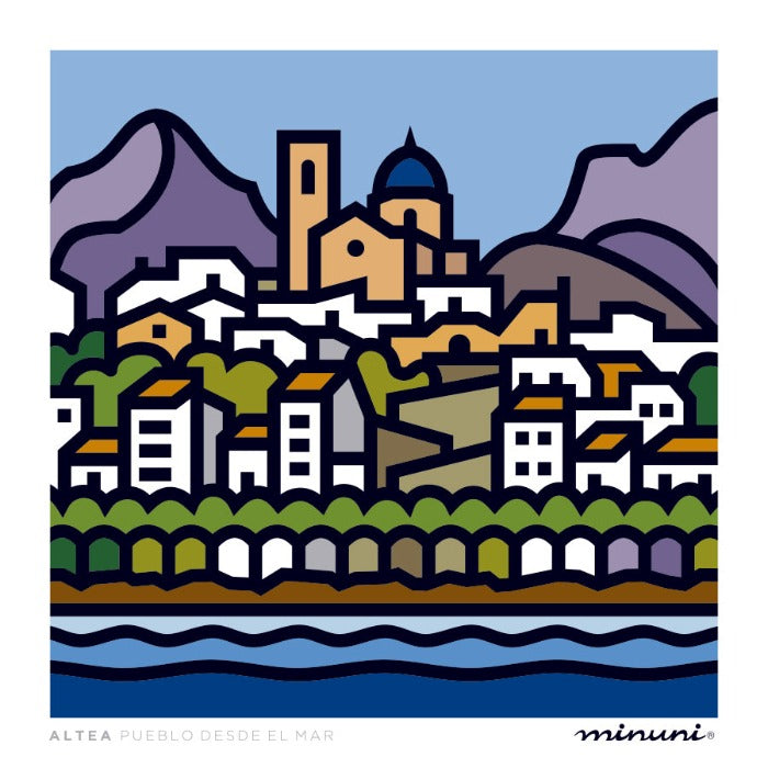 Lámina artística inspirada en Altea