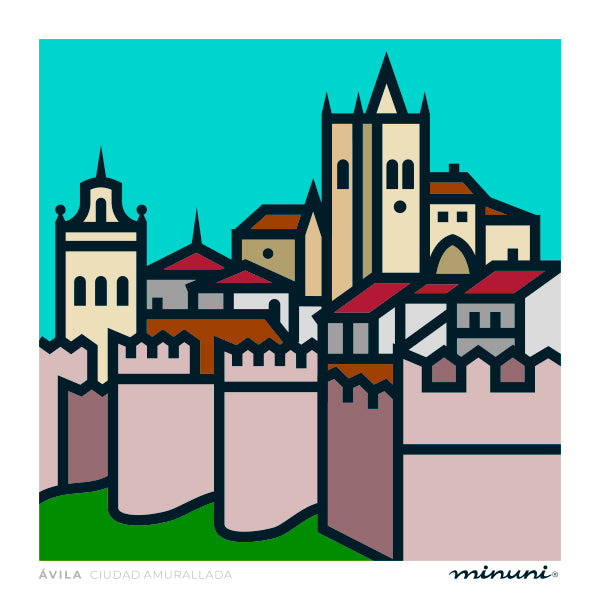 Lámina Ciudad Amurallada, ÁVILA
