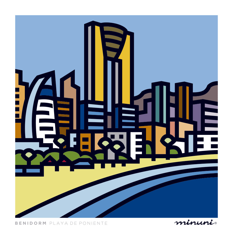 Lámina artística inspirada en Benidorm