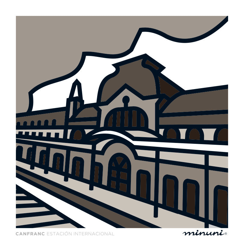 Lámina inspirada en la Estación de Canfranc
