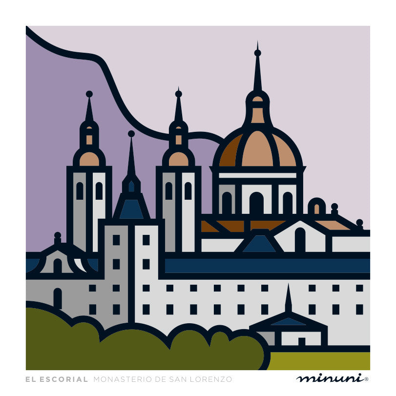 Lámina inspirada en el Monasterio de El Escorial