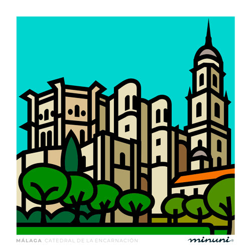 Lámina inspirada en la Catedral de Málaga