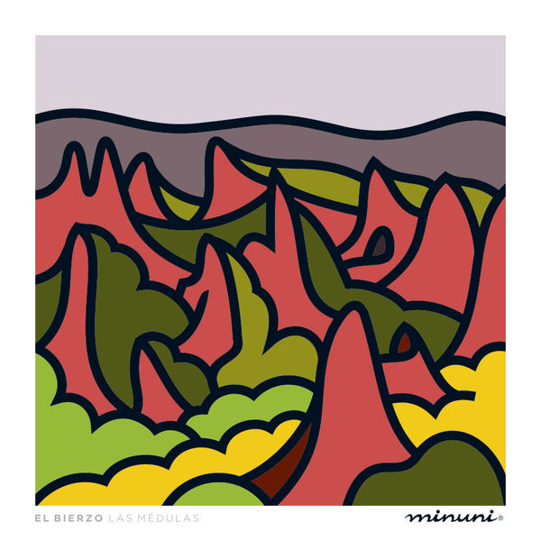 Lámina inspirada en Las Médulas de El Bierzo