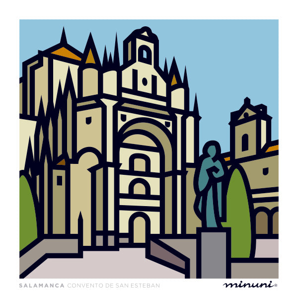 Lámina inspirada en el Convento de San Estéban de Salamanca