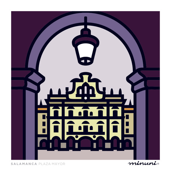 Lámina artística inspirada en la Plaza Mayor de Salamanca