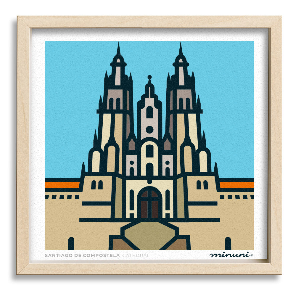 Santiago Compostela Cathedral Print, SANTIAGO