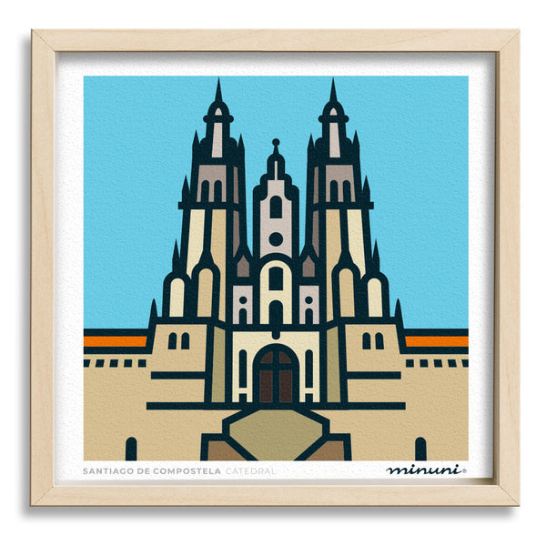 Santiago Compostela Cathedral Print, SANTIAGO