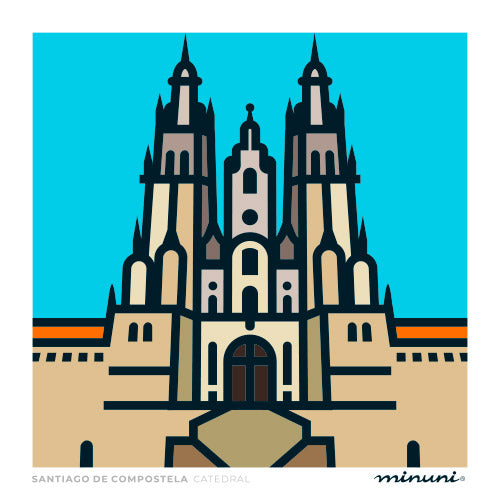 Santiago Compostela Cathedral Print, SANTIAGO