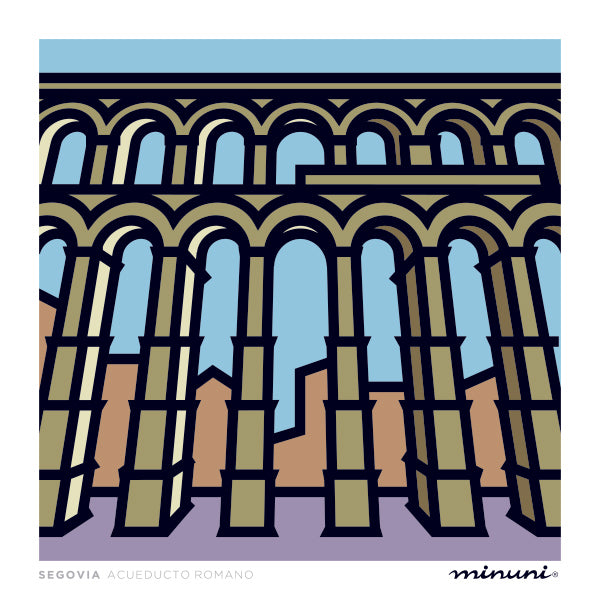 Lámina inspirada en el Acueducto de Segovia