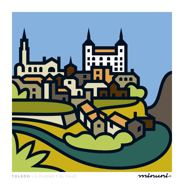 Lámina inspirada en la Ciudad de Toledo