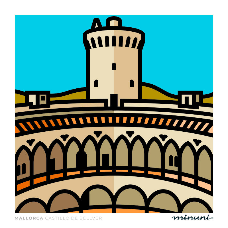 Lámina Castillo de Bellver, MALLORCA