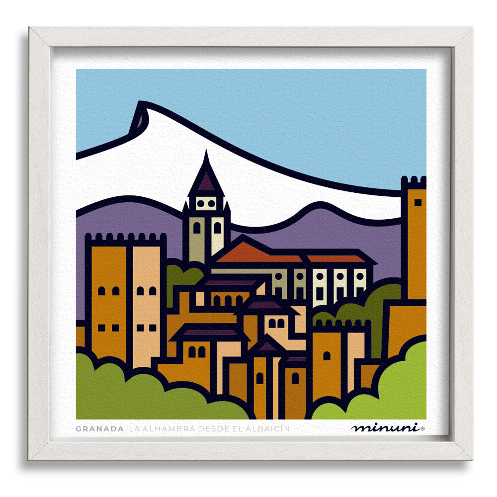 Lámina inspirada en La Alhambra de Granada