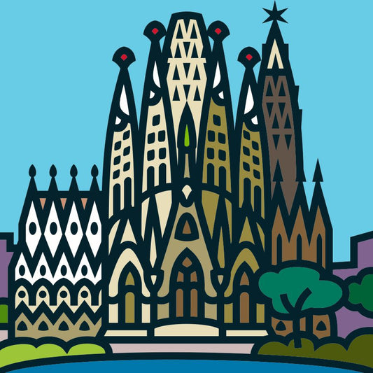 Lámina 50x50 cm inspirada en BARCELONA