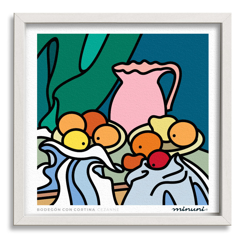 Lámina bodegón de Cezanne