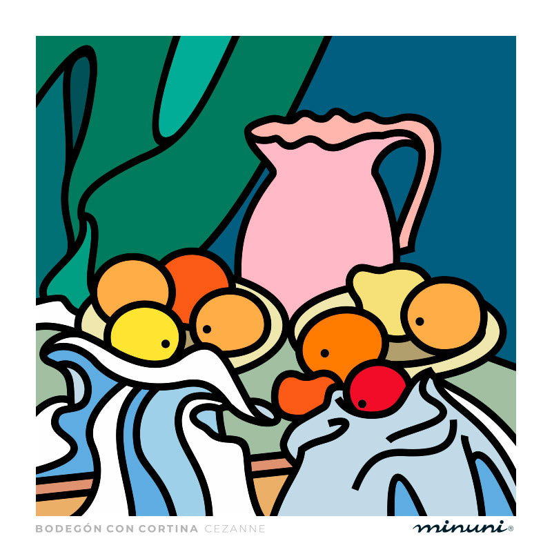 Lámina bodegón de Cezanne