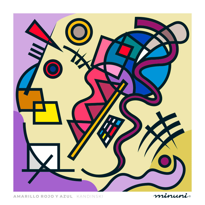 Lámina Amarillo Rojo y Azul de Kandinski