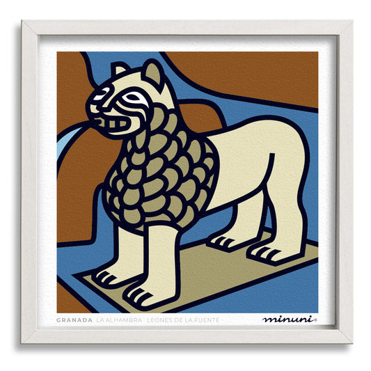 Lámina Leones de la Alhambra