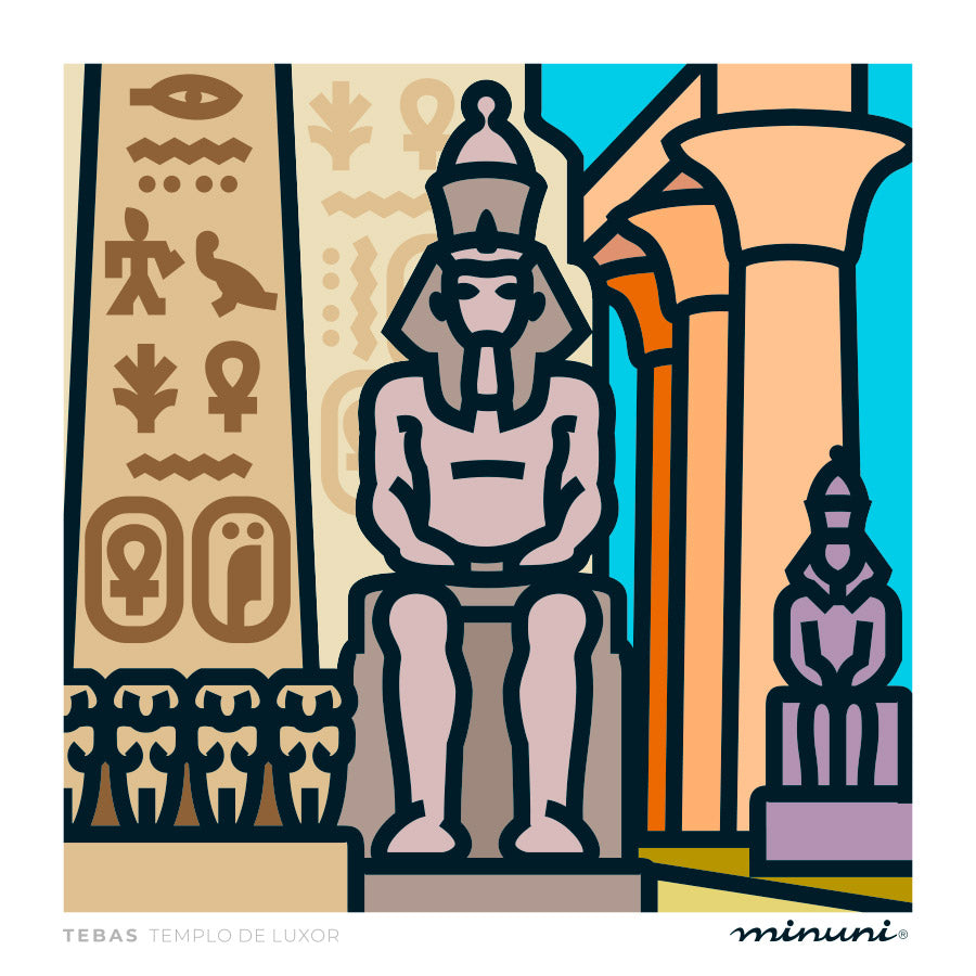lámina templo de Luxor en Egipto