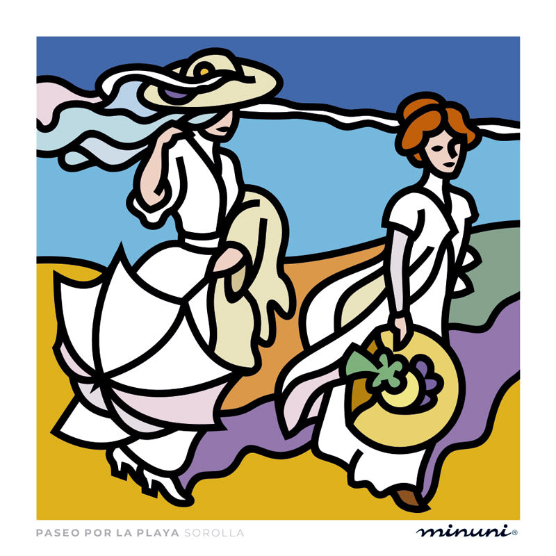 Lámina inspirada en Paseo por la Playa de Sorolla
