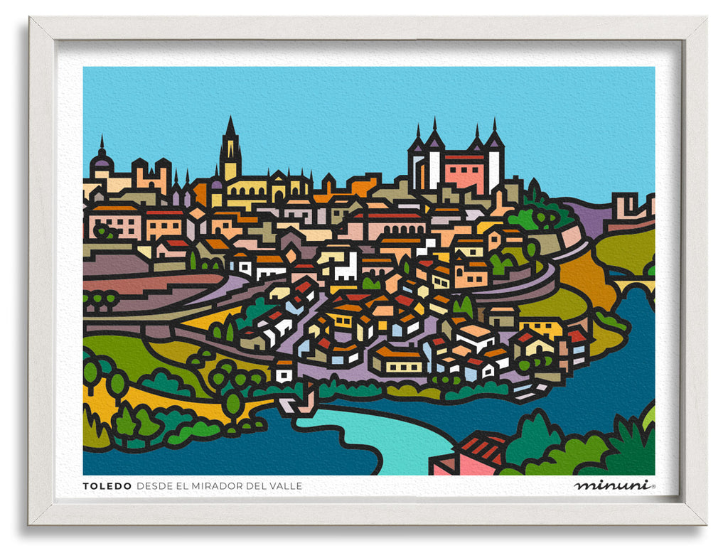 Art Print The City and the Tagus, TOLEDO