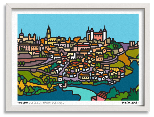 Art Print The City and the Tagus, TOLEDO
