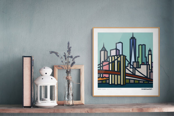 Brooklyn Bridge, NEW YORK Art Print