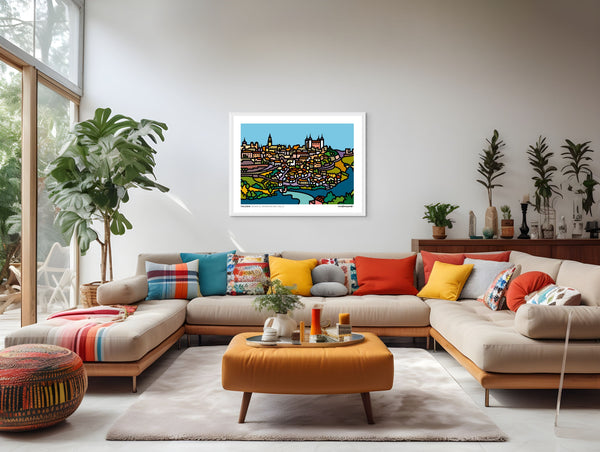 Art Print The City and the Tagus, TOLEDO