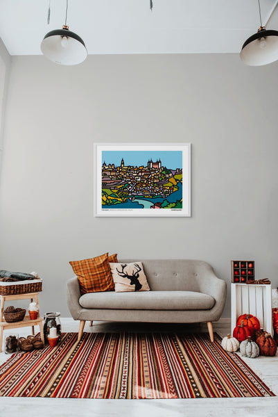 Art Print The City and the Tagus, TOLEDO