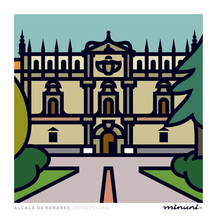 LLámina artística inspirada en la Universidad de Alcalá de Henares