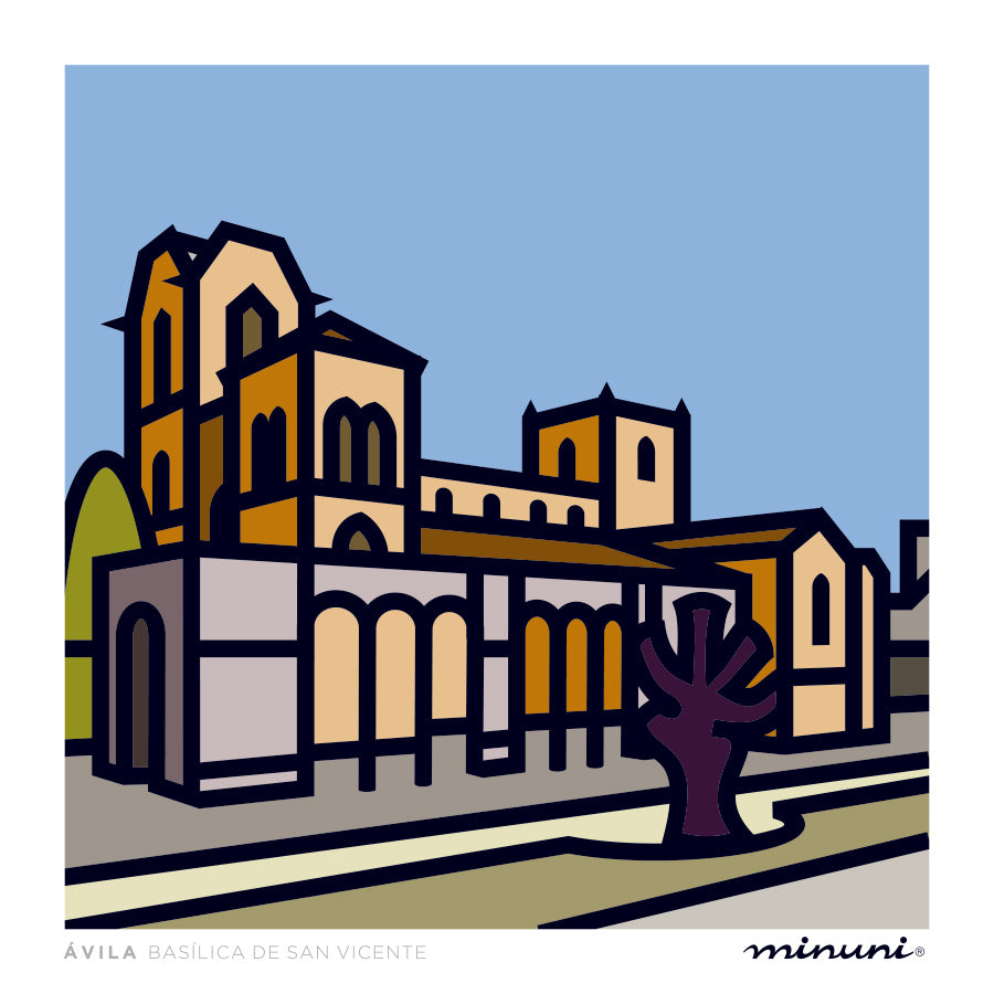 Lámina artística inspirada en la Basílica de San Vicente de Ávila
