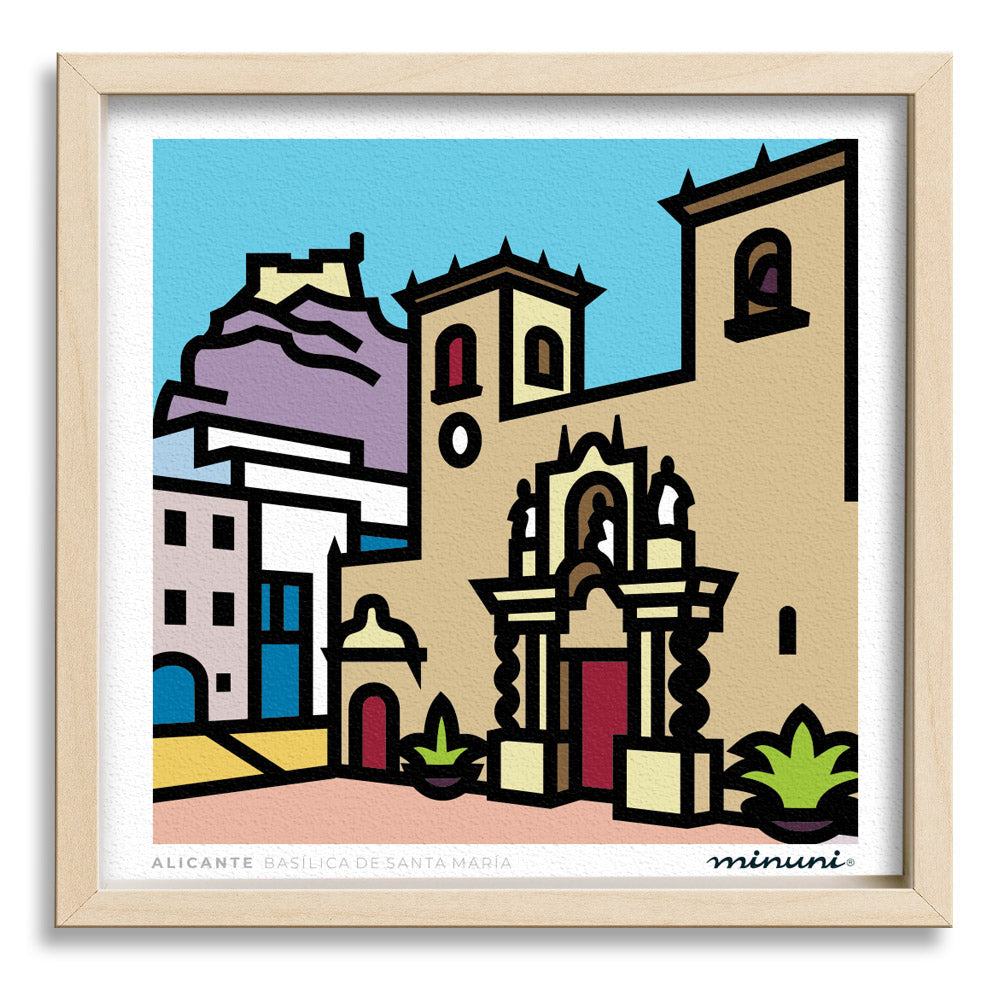 Lámina inspirada en la Basílica de Santa María de Alicante