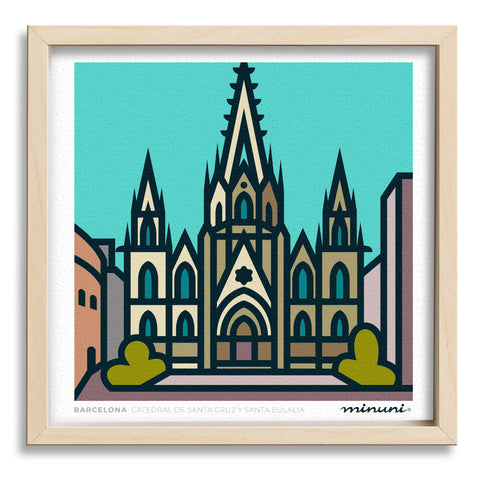 Art Print The Cathedral of Barcelona, ​​BARCELONA