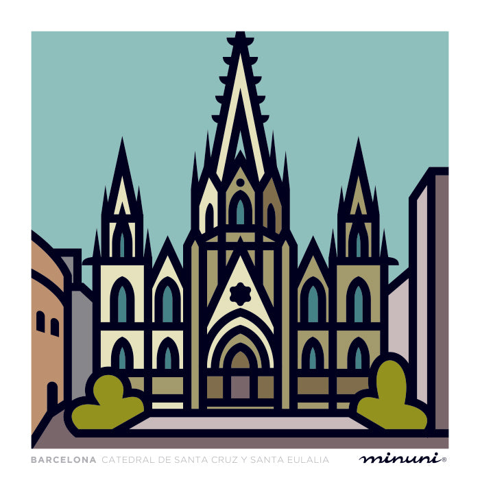 Lámina artística inspirada en la Catedral de Barcelona