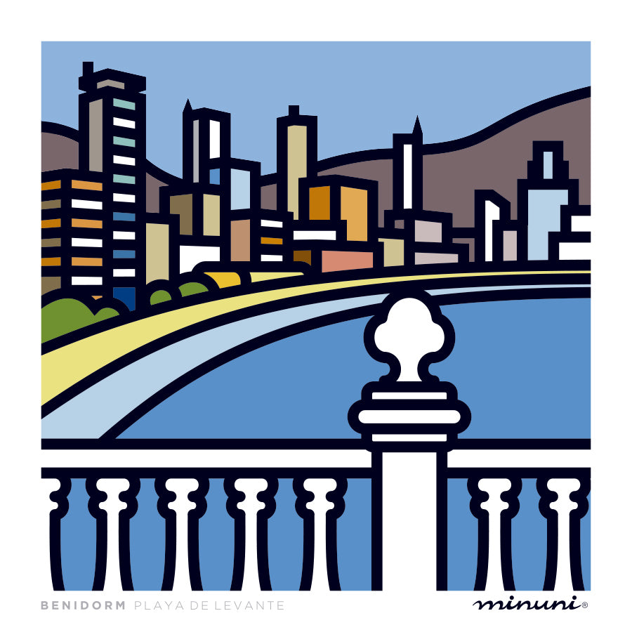 Lámina artística inspirada en Benidorm