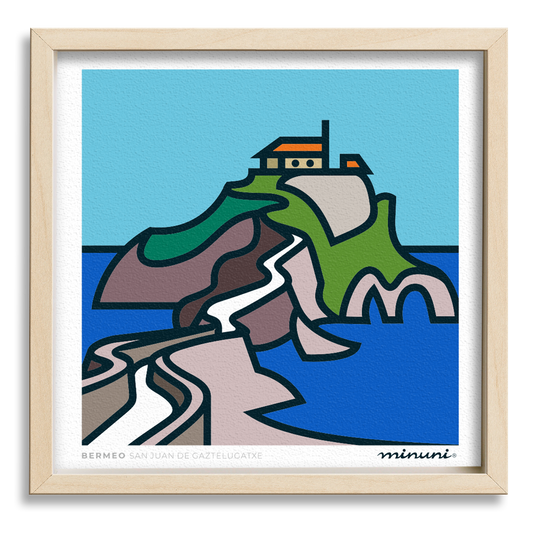 Lámina inspirada en la Ermita de San Juan de Gaztelugatxe