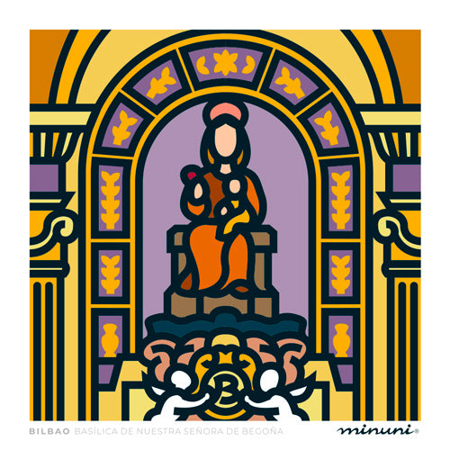Lámina Basílica de Begoña Bilbao