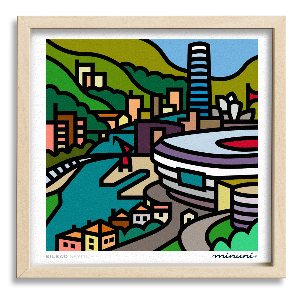 Lámina Skyline de Bibao