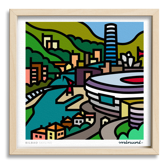 Lámina Skyline de Bibao
