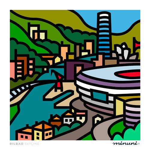 Lámina Skyline de Bibao