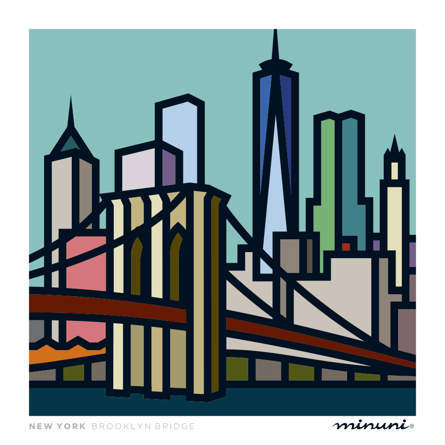Art print inspired in Brooklyn Bridge