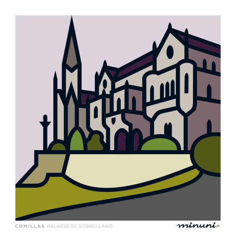 Lámina inspirada en el Palacio del Marqués de Comillas