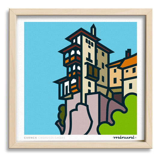Lámina Casas Colgadas, CUENCA