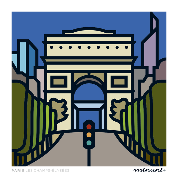 Art print inspired in Les Champs-Elysees