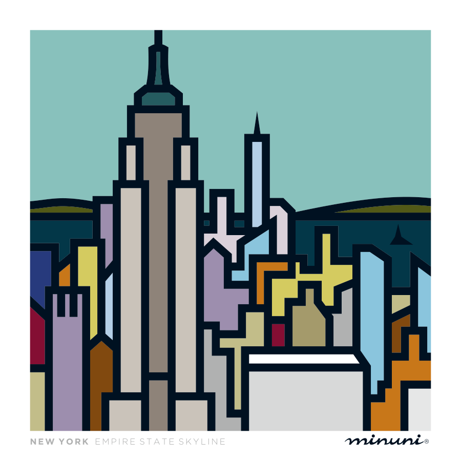 Art print inspired in New York Skyline