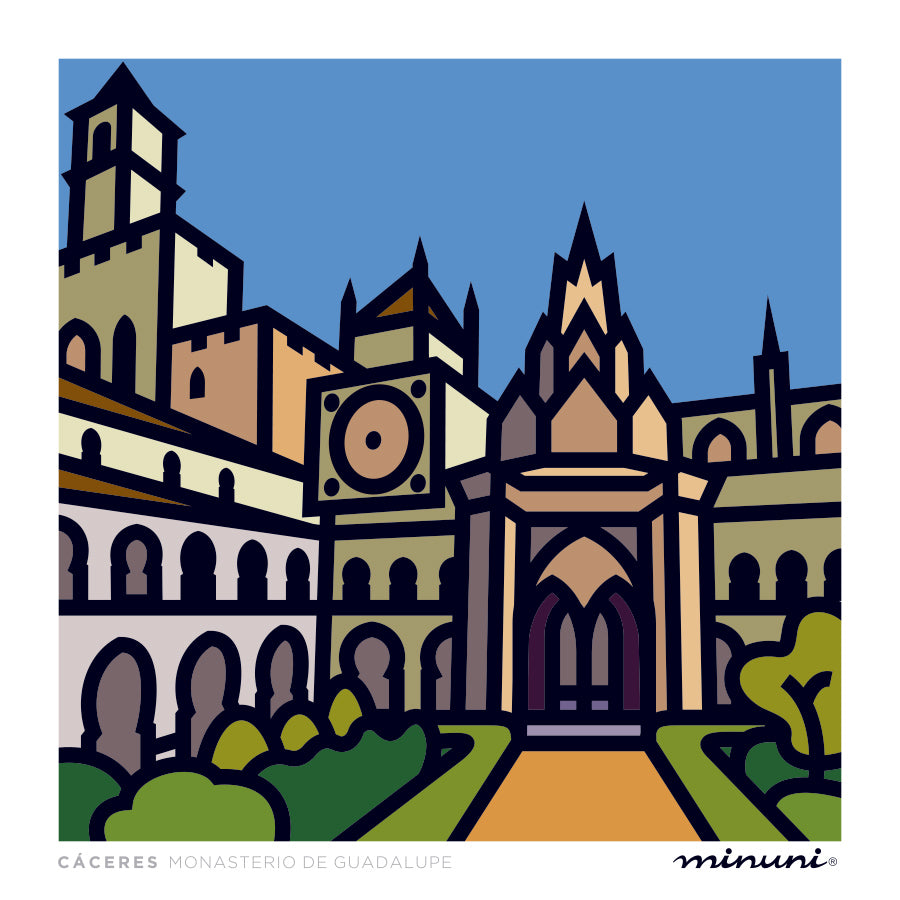 Lámina artística inspirada en el Monasterio de Guadalupe
