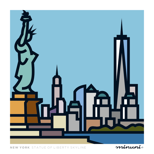Art print inspired in New York Statue of Liberty
